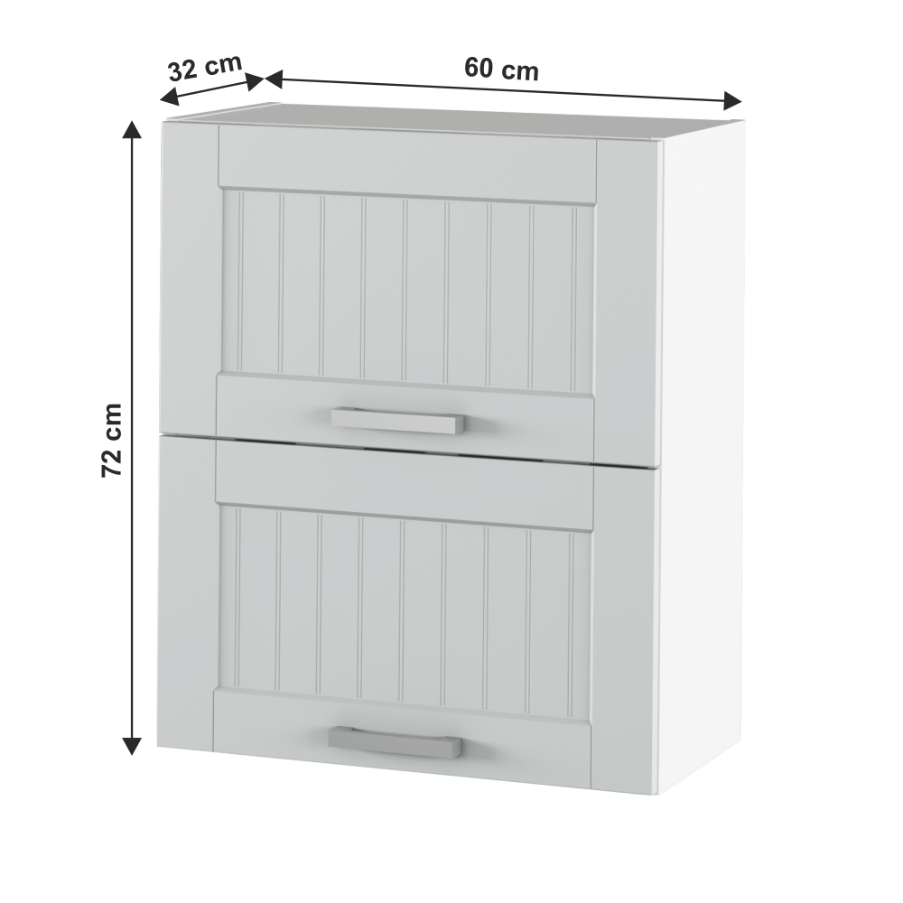 Dulap superior, gri deschis/alb, JULIA TYP 7