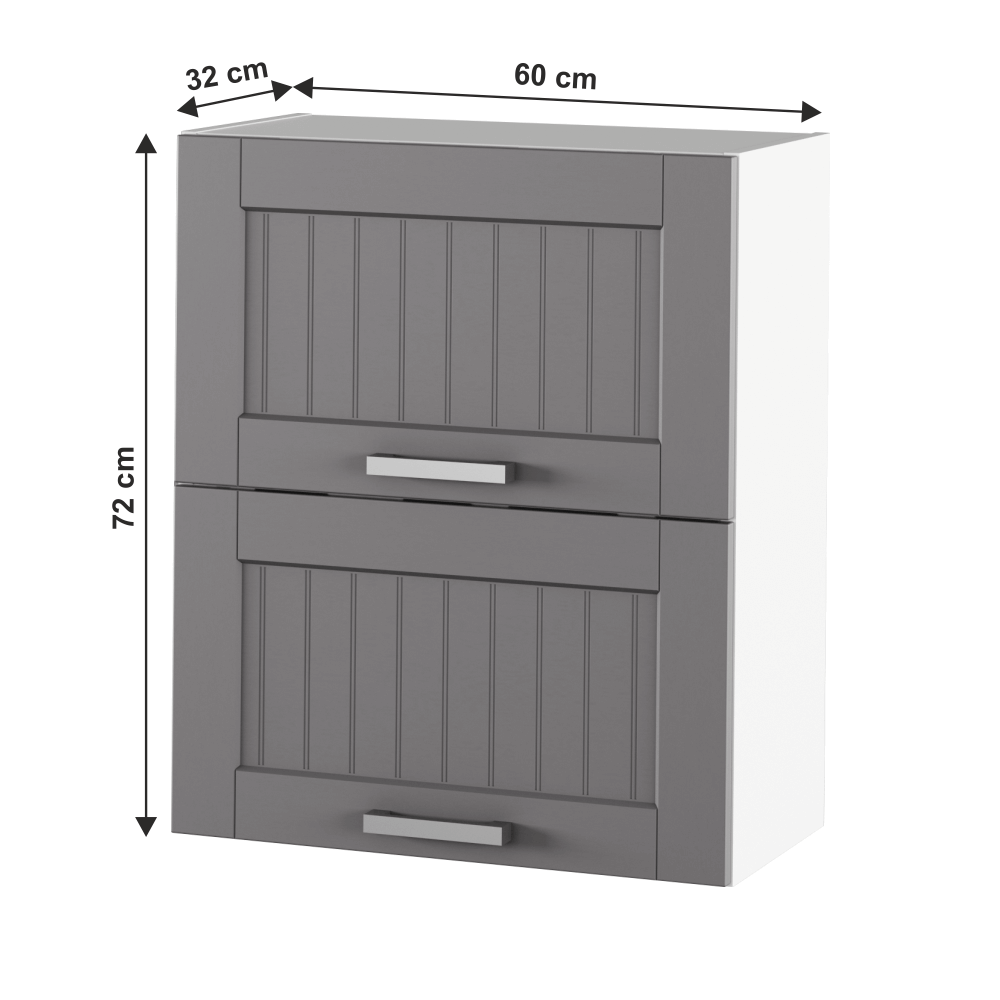 Dulap superior, gri închis/alb, JULIA TYP 7