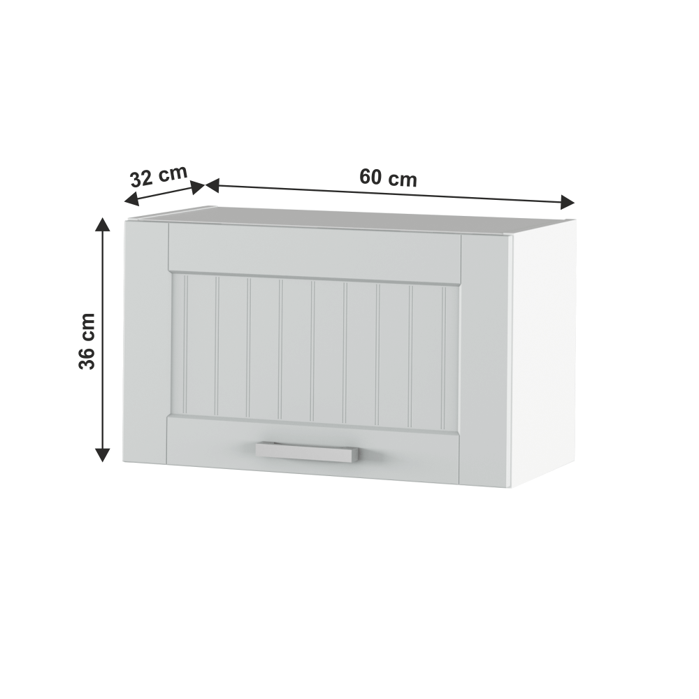 Dulap superior, gri deschis/alb, JULIA TYP 9