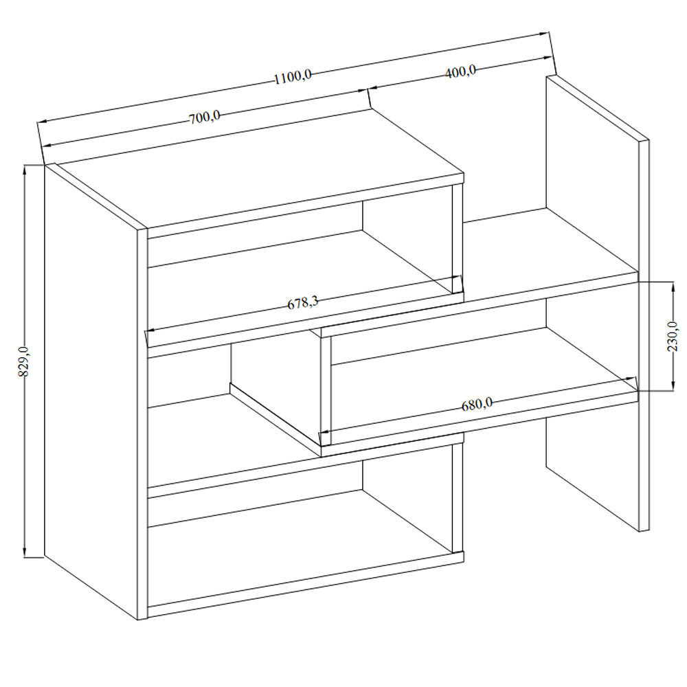 Etajeră, albă, KLOE III
