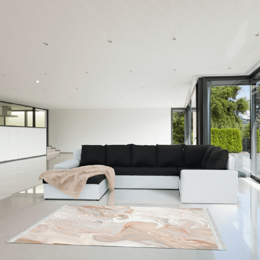 Covor, model bej/crem/alb, 120x180, RENOX TYP 2