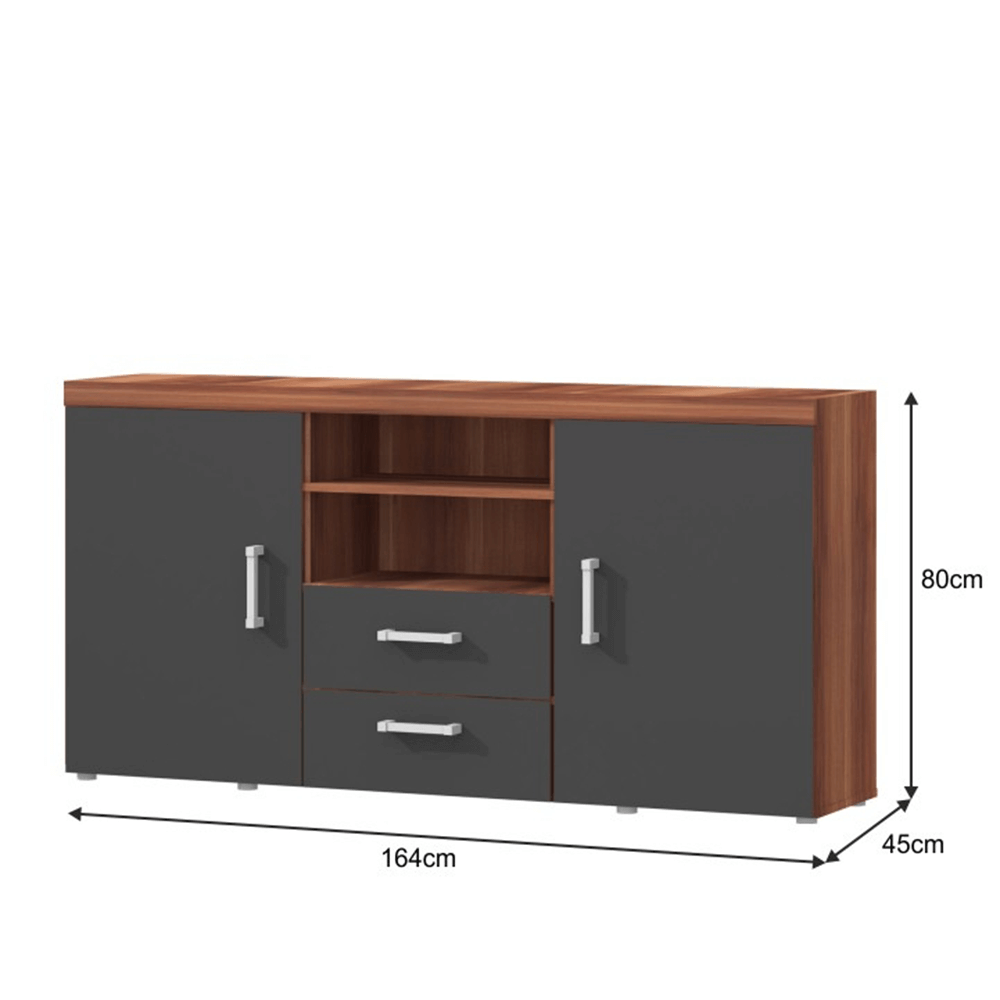 Scrin combinat CHERIS 5, prun/grafit gri