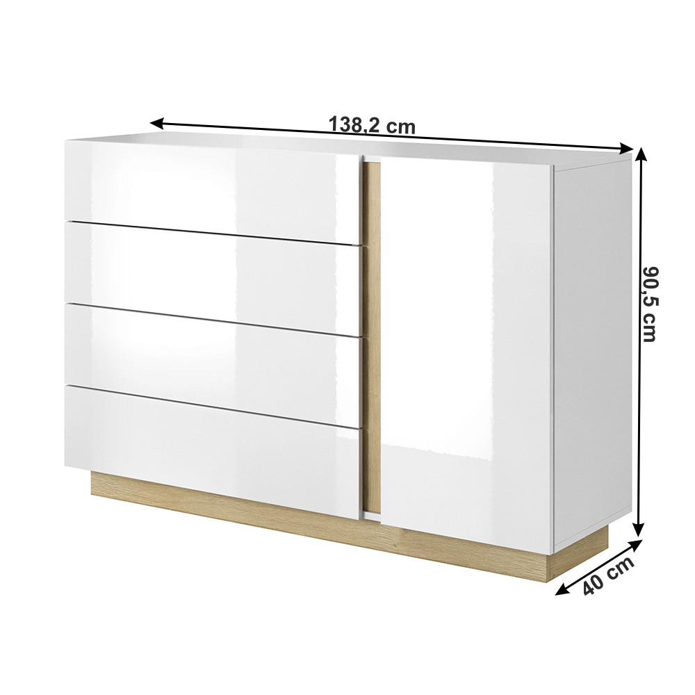 Scrin, alb/stejar grandson/luciu alb, D4S City