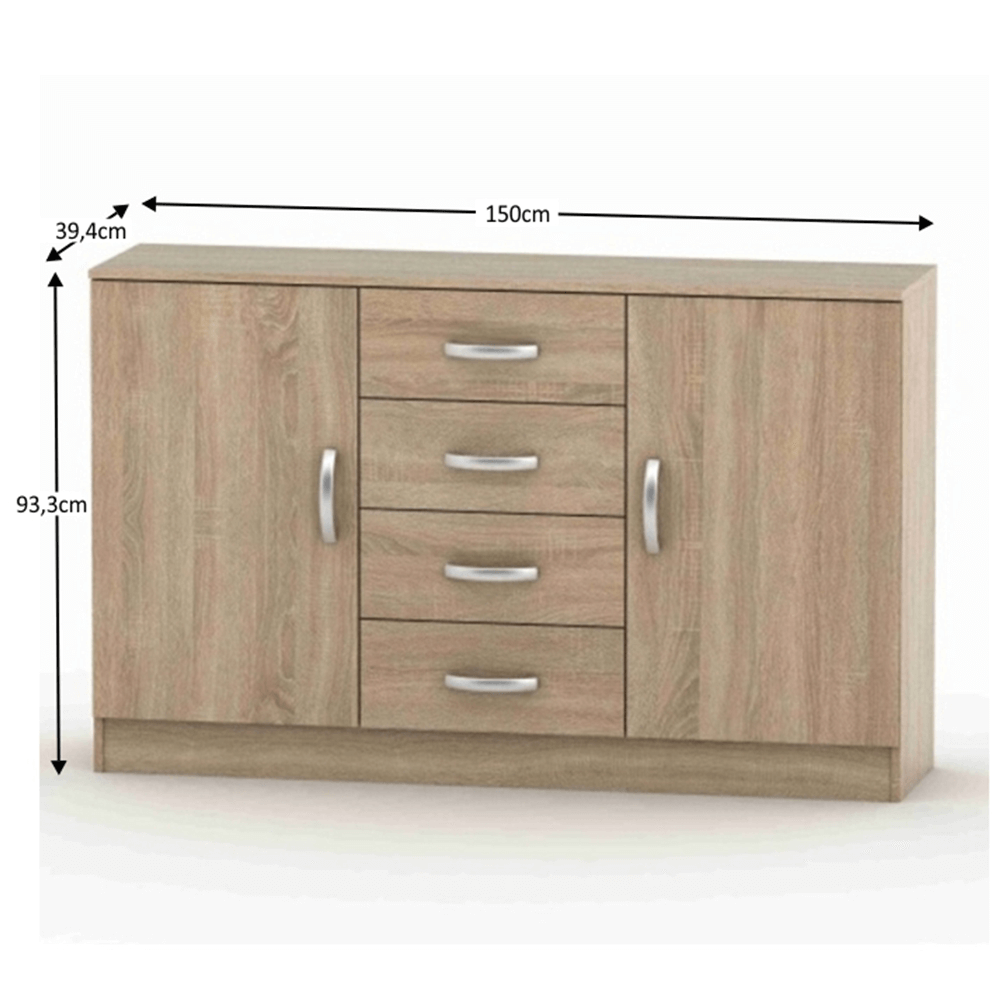 Scrin combinat, stejar sonoma, BETTY 2 BE02-019-01