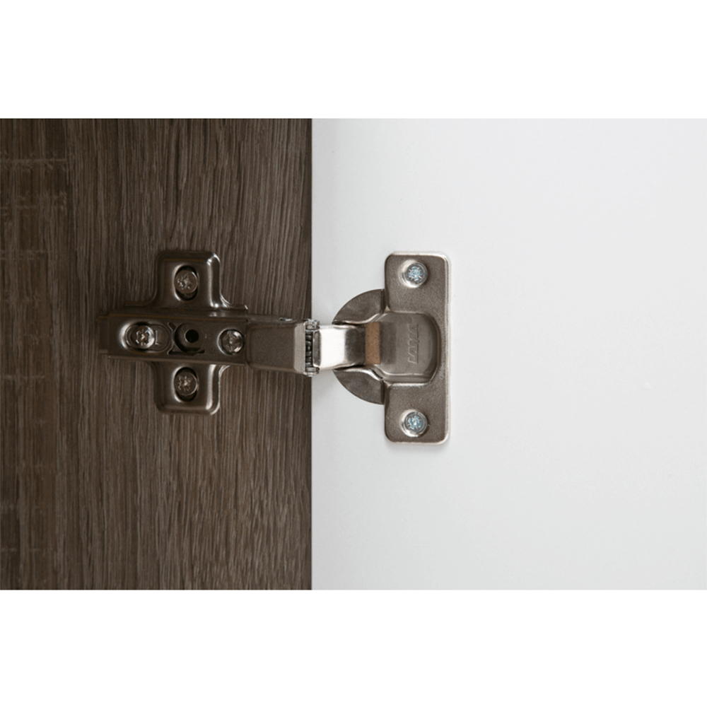 Comodă, albă strălucitoare HG/stejar sonoma închis, LYNATET TYP 40