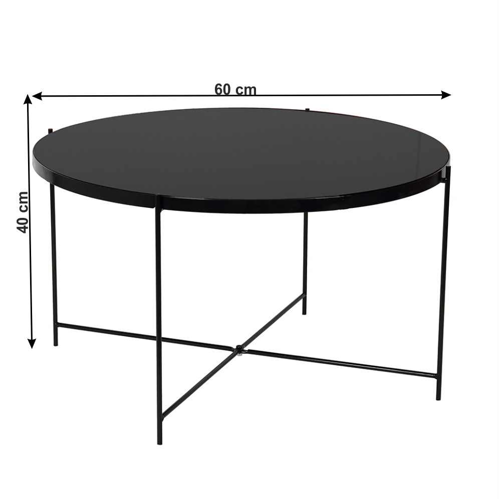 Măsuţă de cafea, sticlă/metal KURTIS