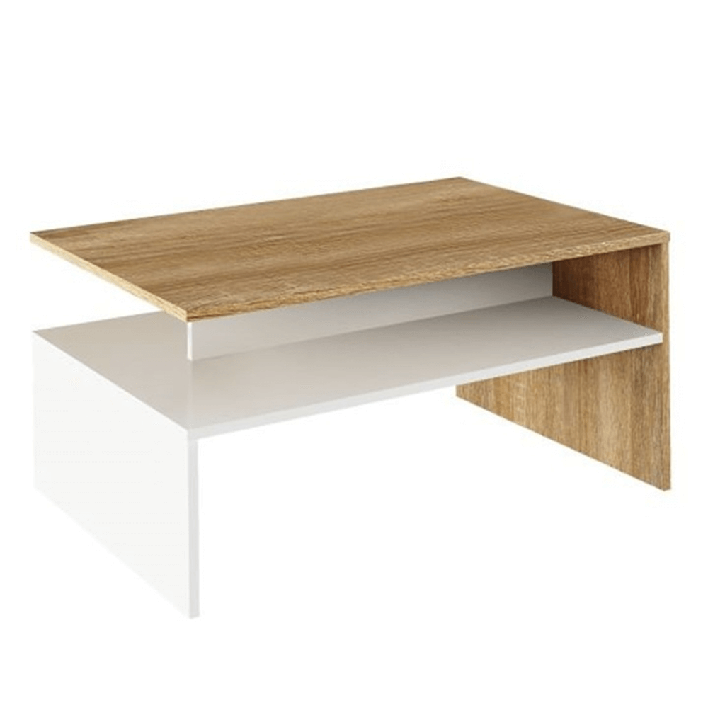 Măsuţă de cafea, stejar sonoma/alb, DAMOLI