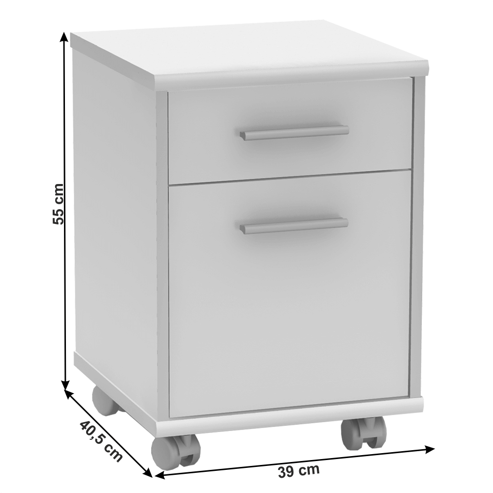 Dulapior birou, alb, JOHAN 2 NEW 07