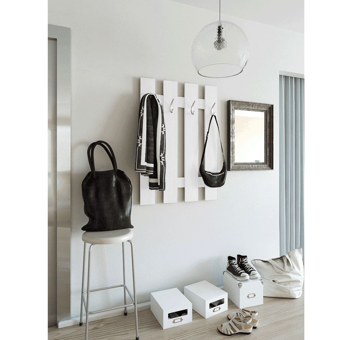 Cuier perete, alb, KORADO NEW KV11