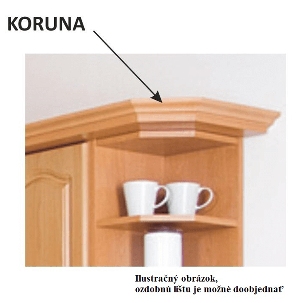 Dulap de sus, arin, de dreapta, LORA MDF NEW KLASIK W60/61