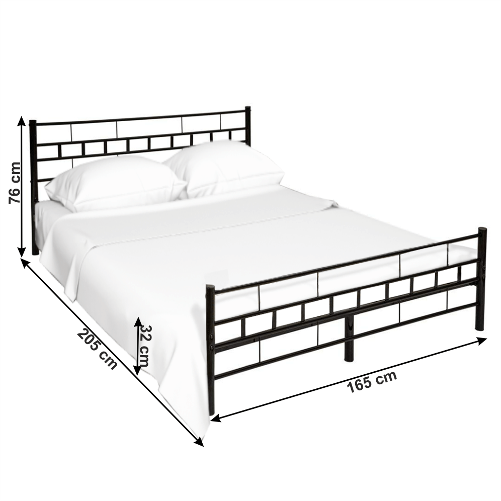 Pat, negru, 160x200, TAJGI