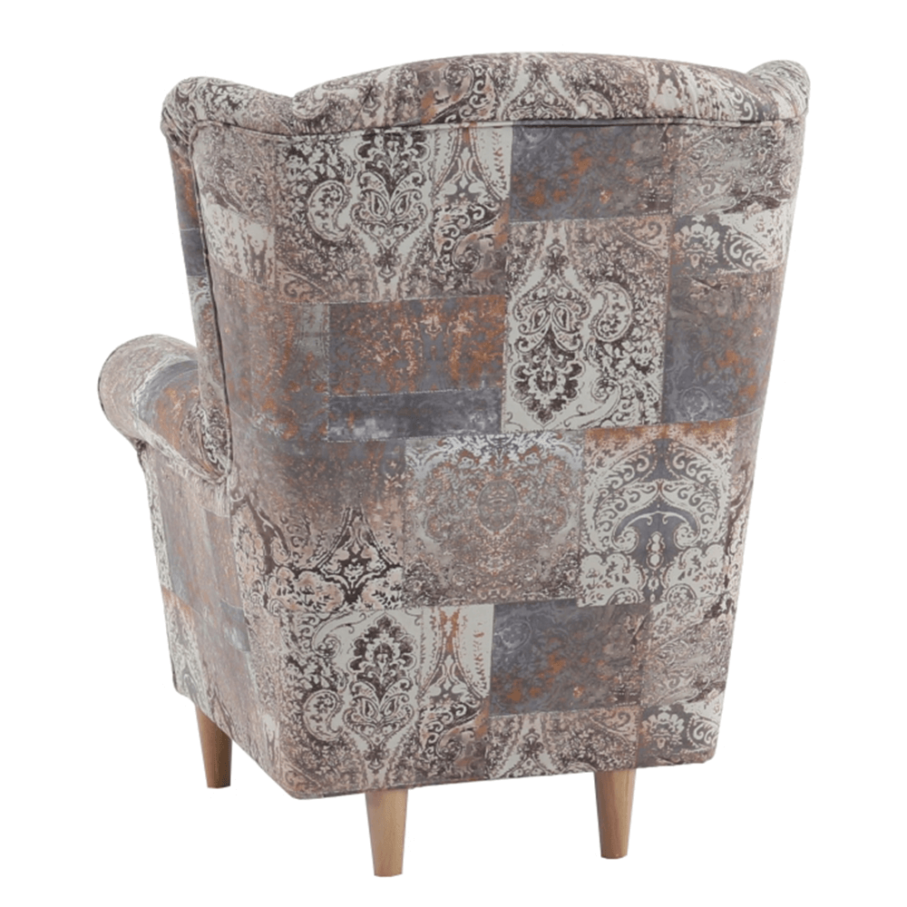 Fotoliu, material vintage maro, CHARLOT