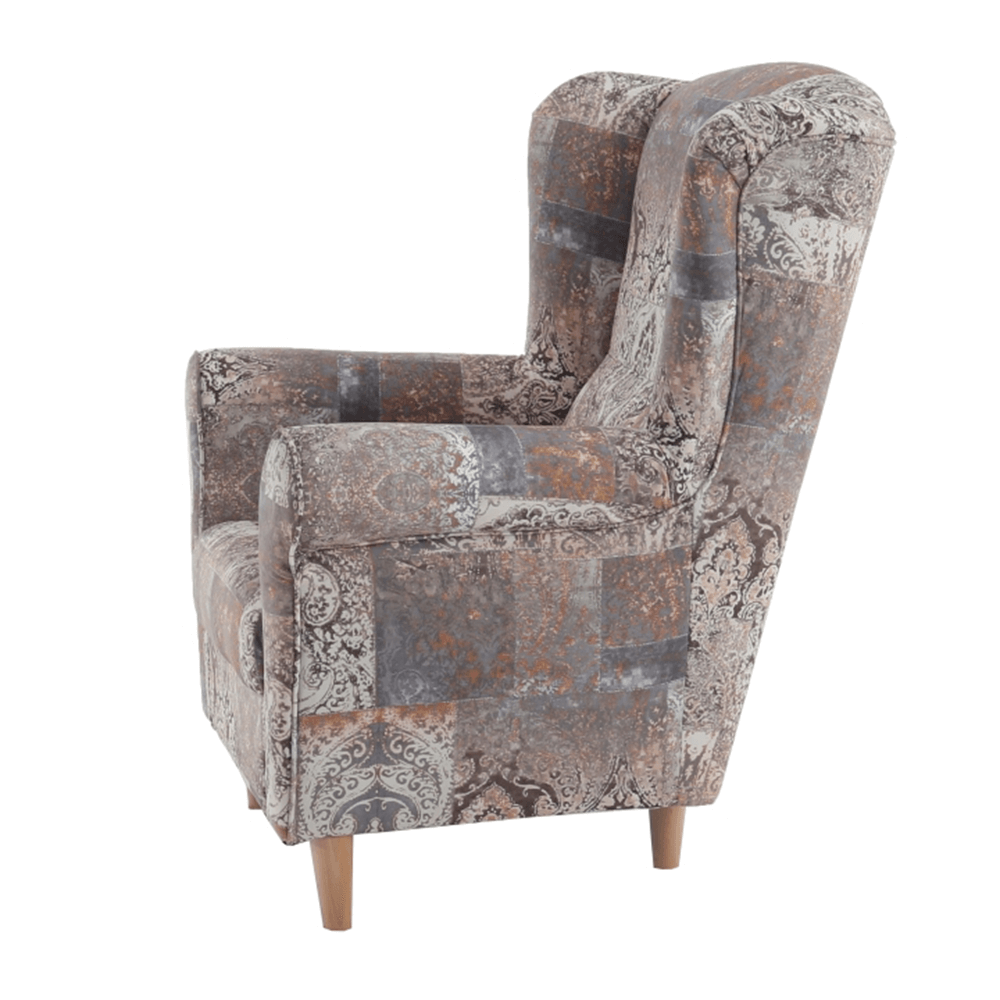 Fotoliu, material vintage maro, CHARLOT