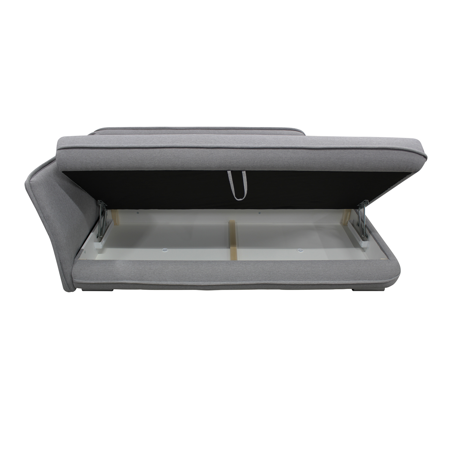 şezlong cu spaţiu de depozitare, gri, stânga, LAMBA