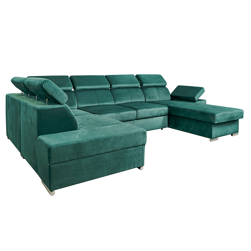 Canapea, smarald, dreapta, LAMORA U