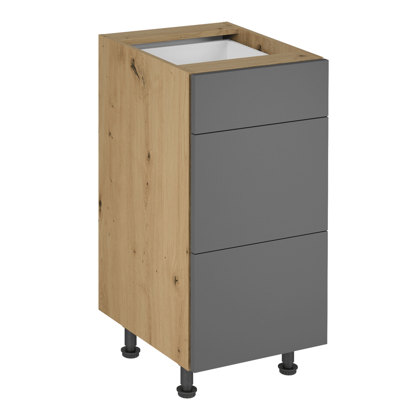 Dulap de jos, stejar artizanal / gri mat, LANGEN D40S3