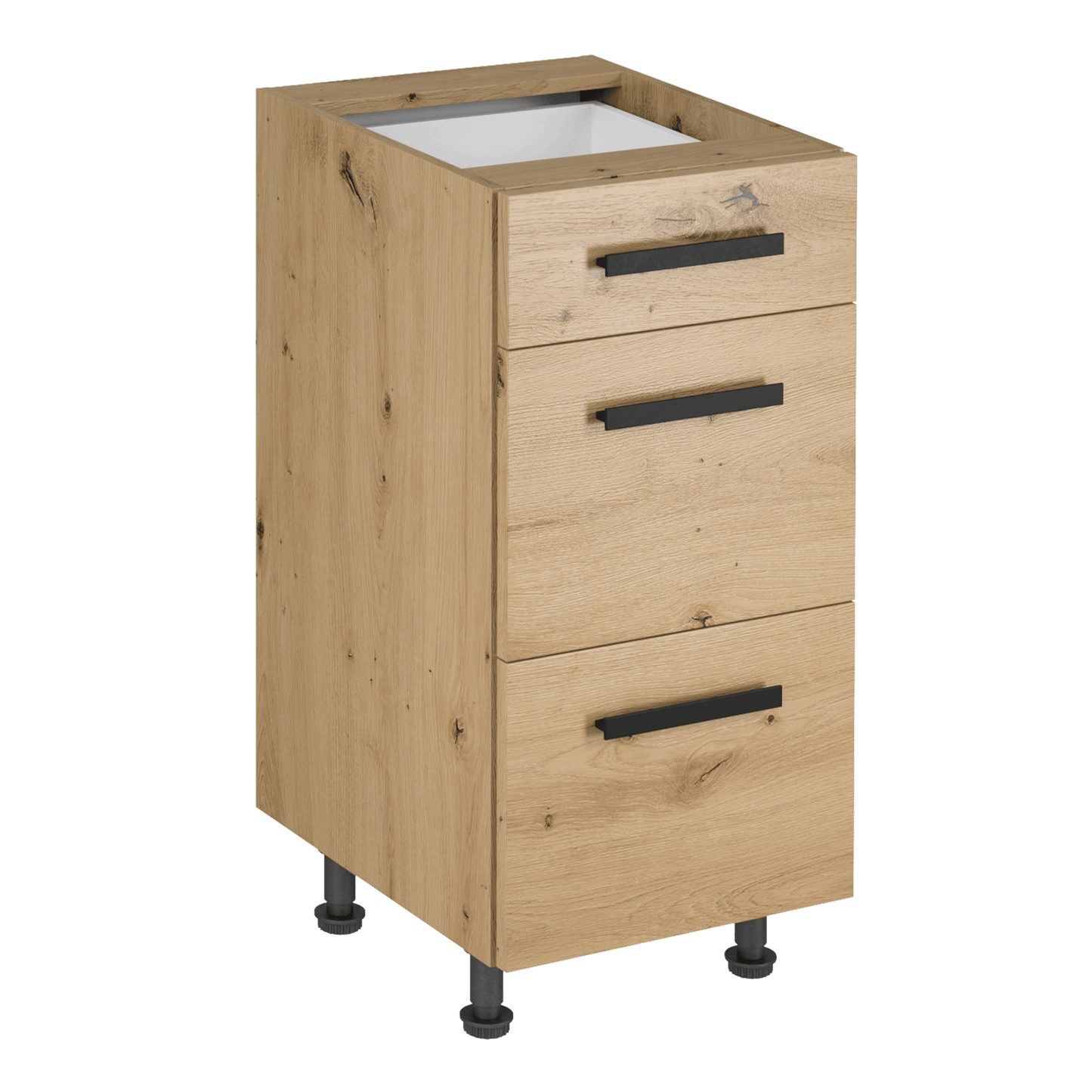 Dulap de jos, stejar artizanal, cu mâner, LANGEN D40S3