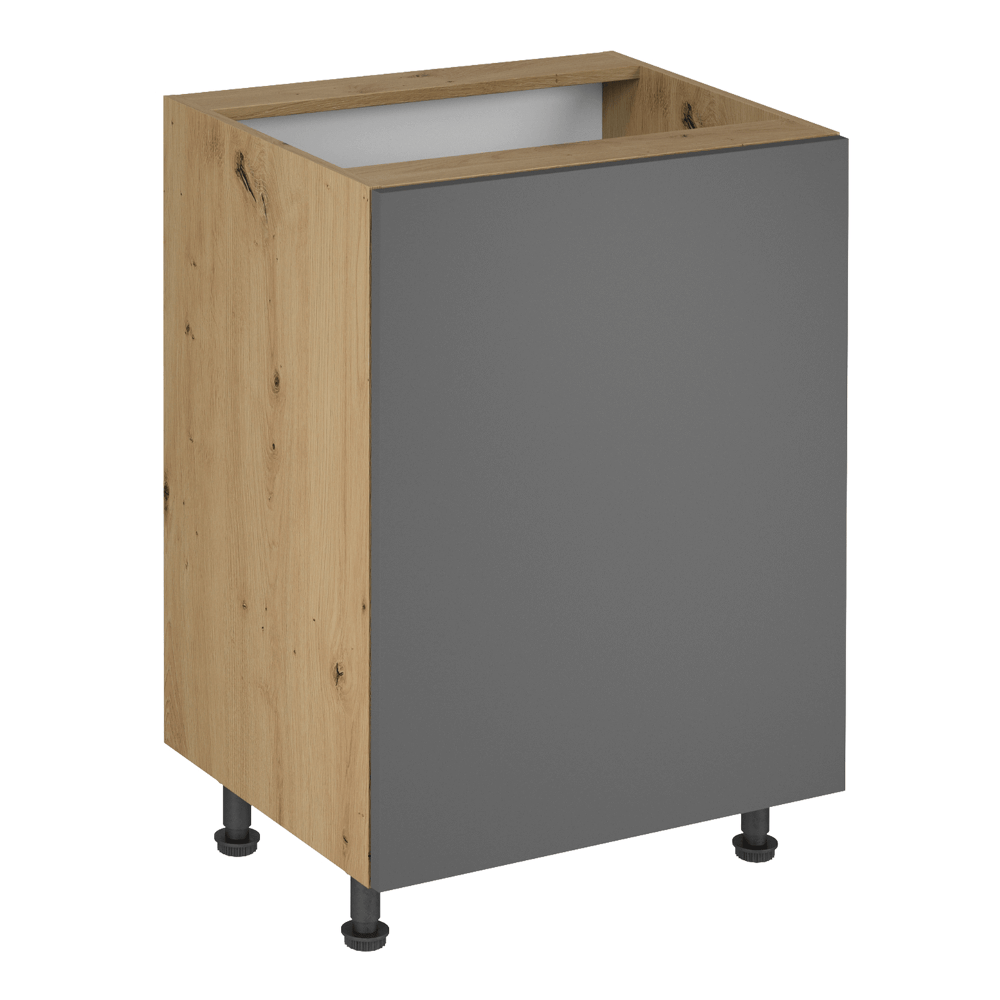 Dulap de jos, stejar artizanal / gri mat, universal, LANGEN D60