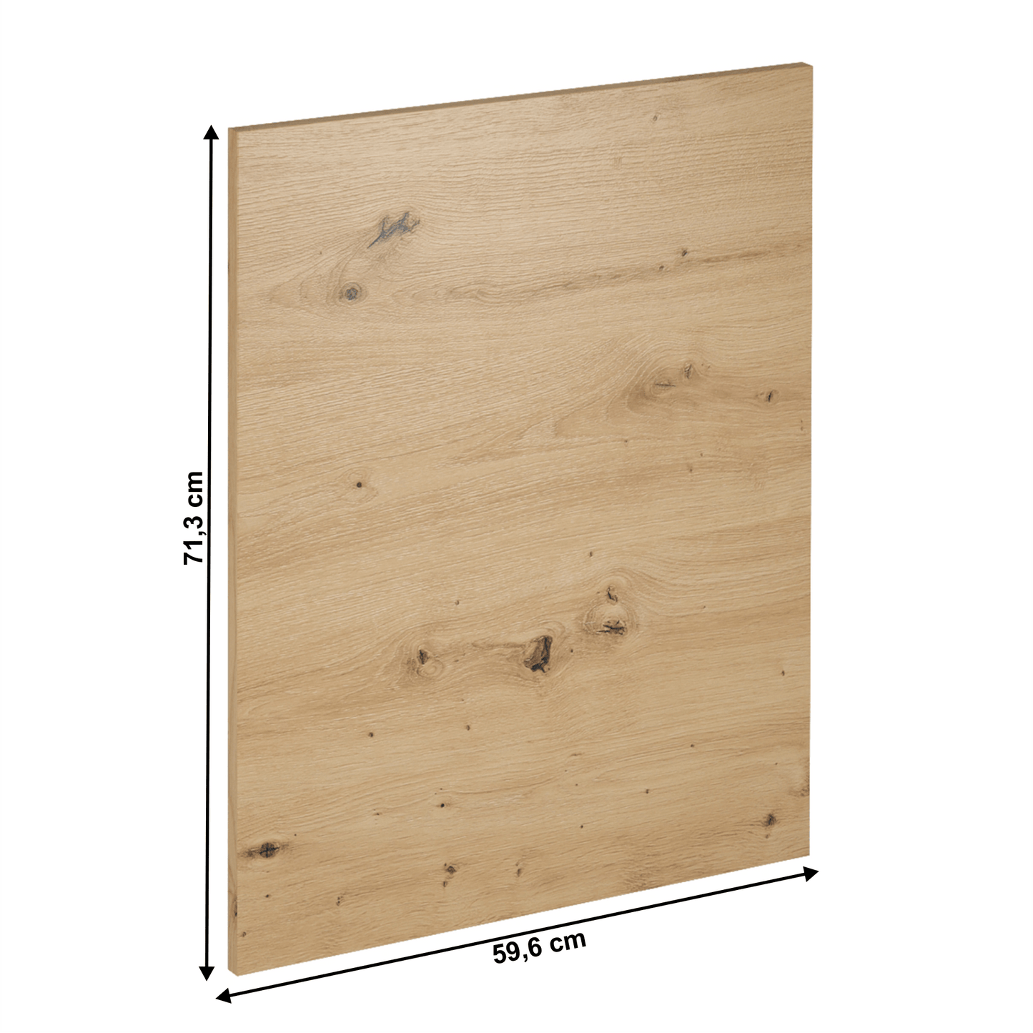 Uşă la maşina de spălat vase, stejar artizanal, 59, 6x71, 3, LANGEN