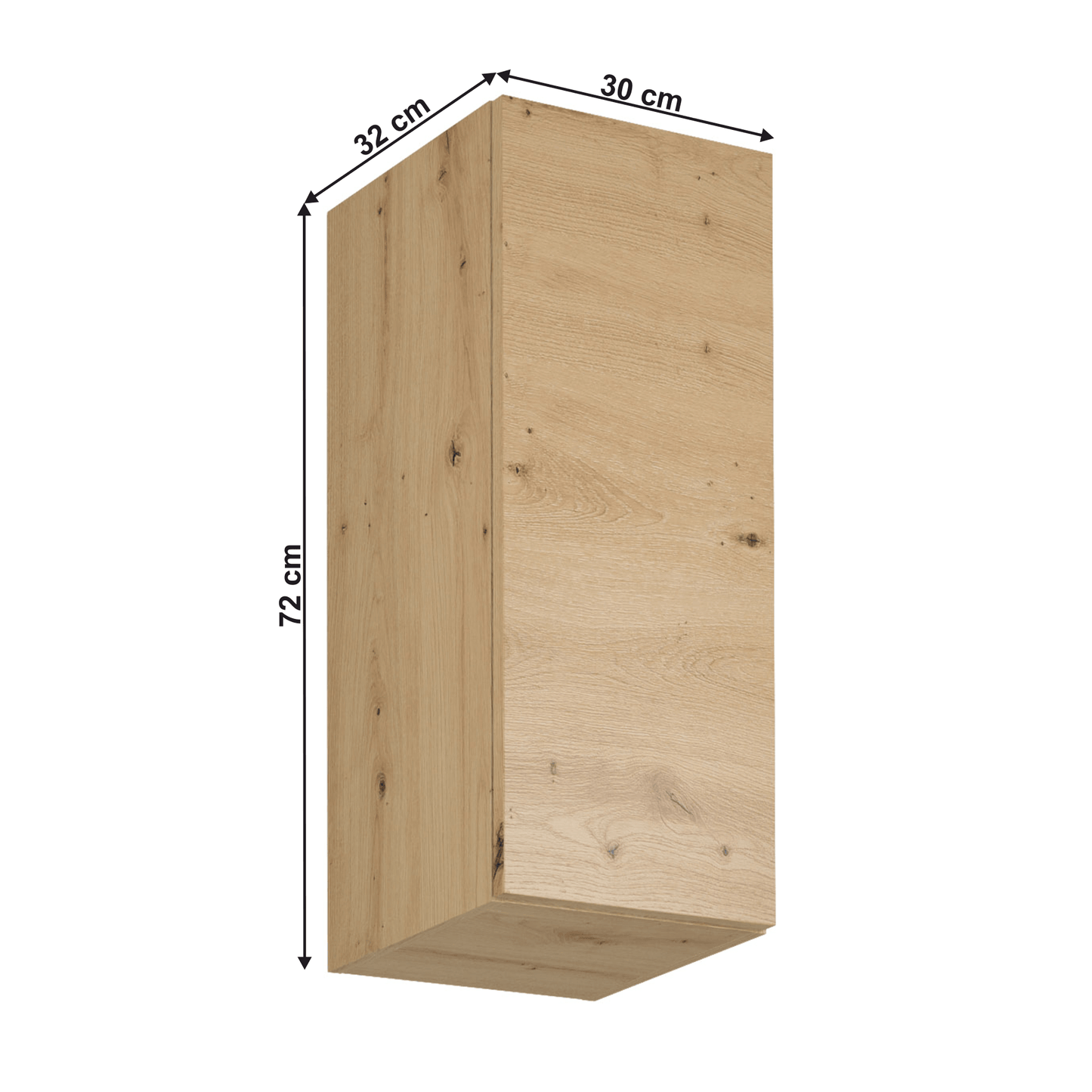 Dulap superior, stejar artizanal, universal, LANGEN G30