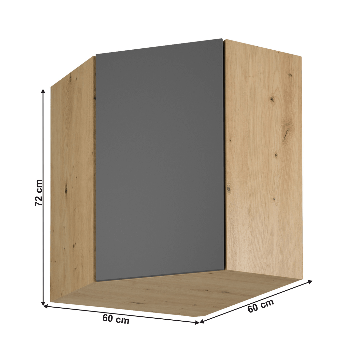 Dulap superior, stejar artizanal / gri mat, LANGEN G60N