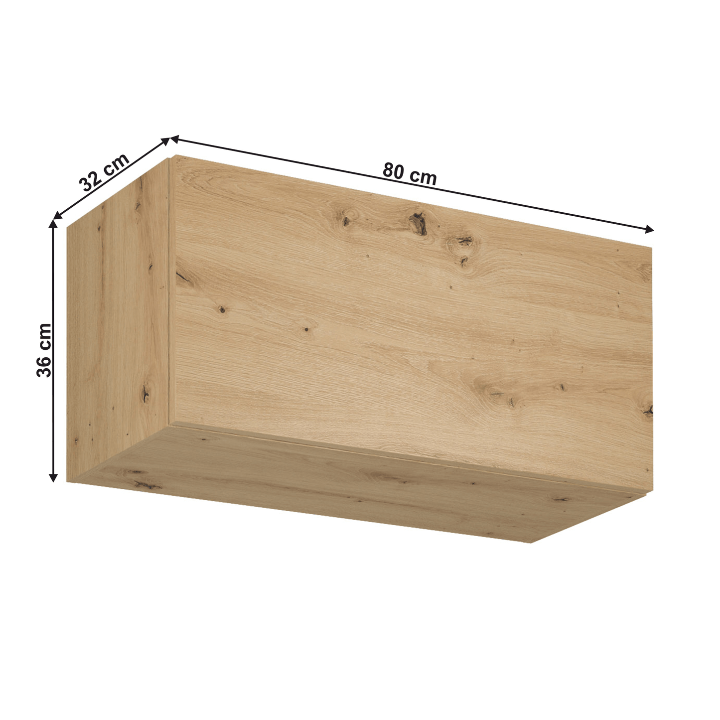 Dulap superior, stejar artizanal, LANGEN G80K