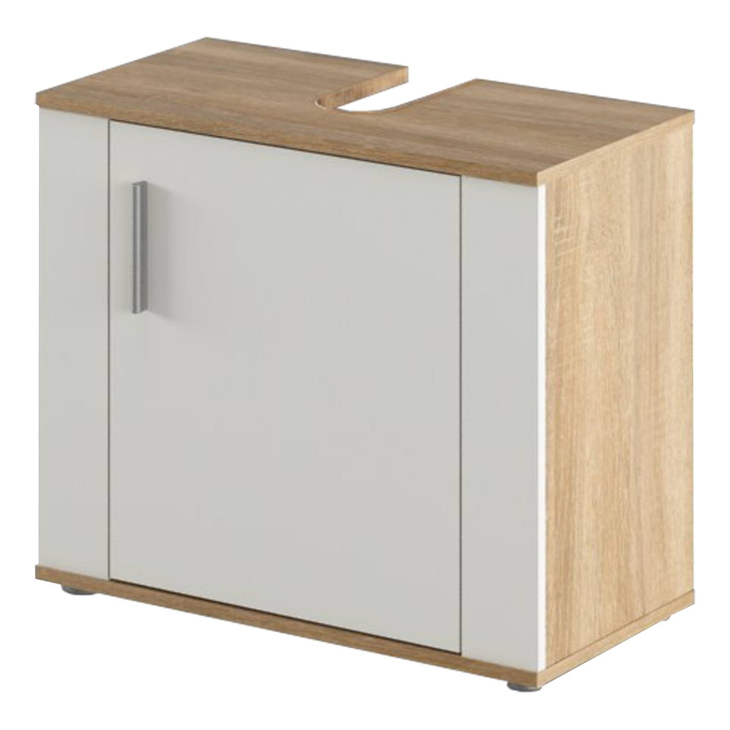 Dulap sub chiuvetă, stejar sonoma/ alb mat, LESSY NEW 02