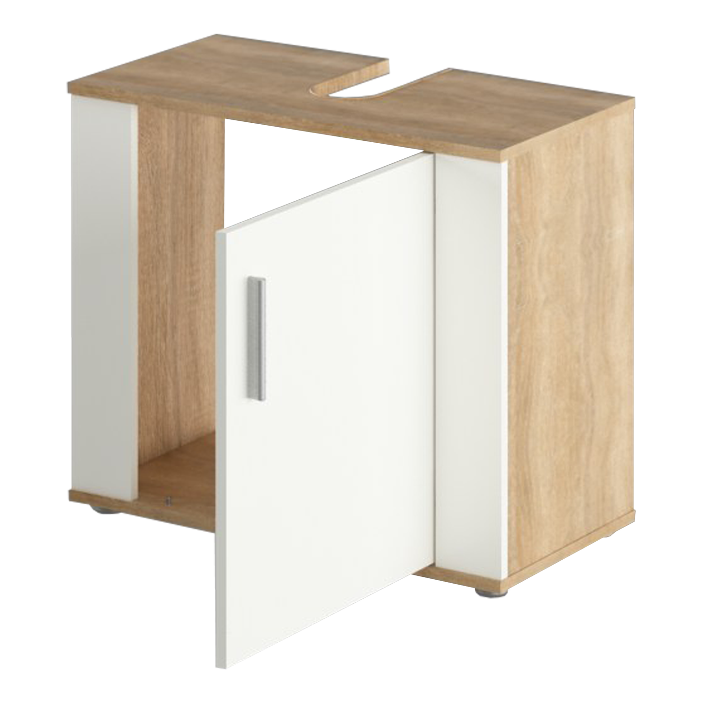 Dulap sub chiuvetă, stejar sonoma/ alb mat, LESSY NEW 02