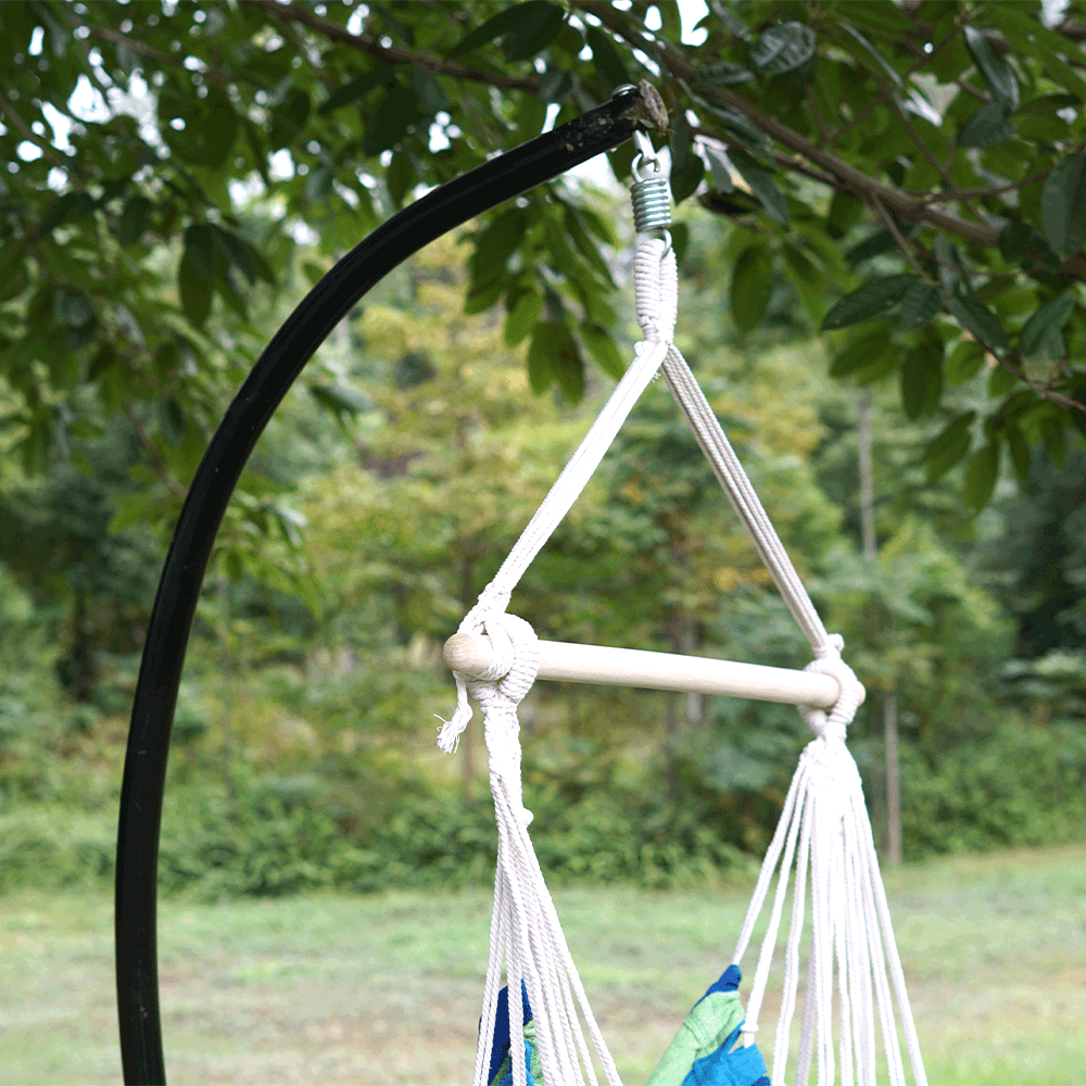 Scaun balansoar suspendabil, model dungi verde/albastru, LINDO NEW