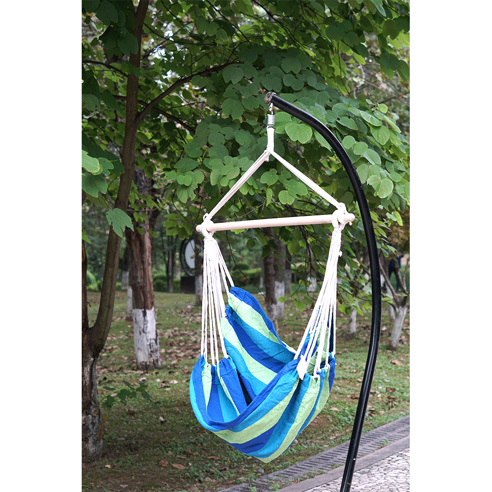 Scaun balansoar suspendabil, model dungi verde/albastru, LINDO NEW