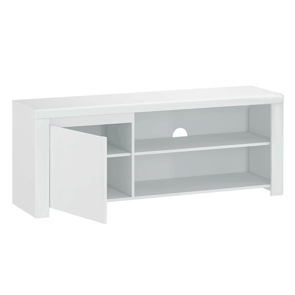 Masă TV 1D / 160, alb lucios, LINDY