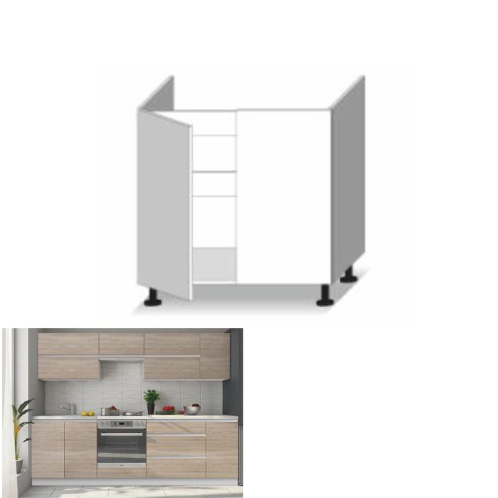 Mască chiuvetă cu 2 uşi, stejar sonoma, LINE