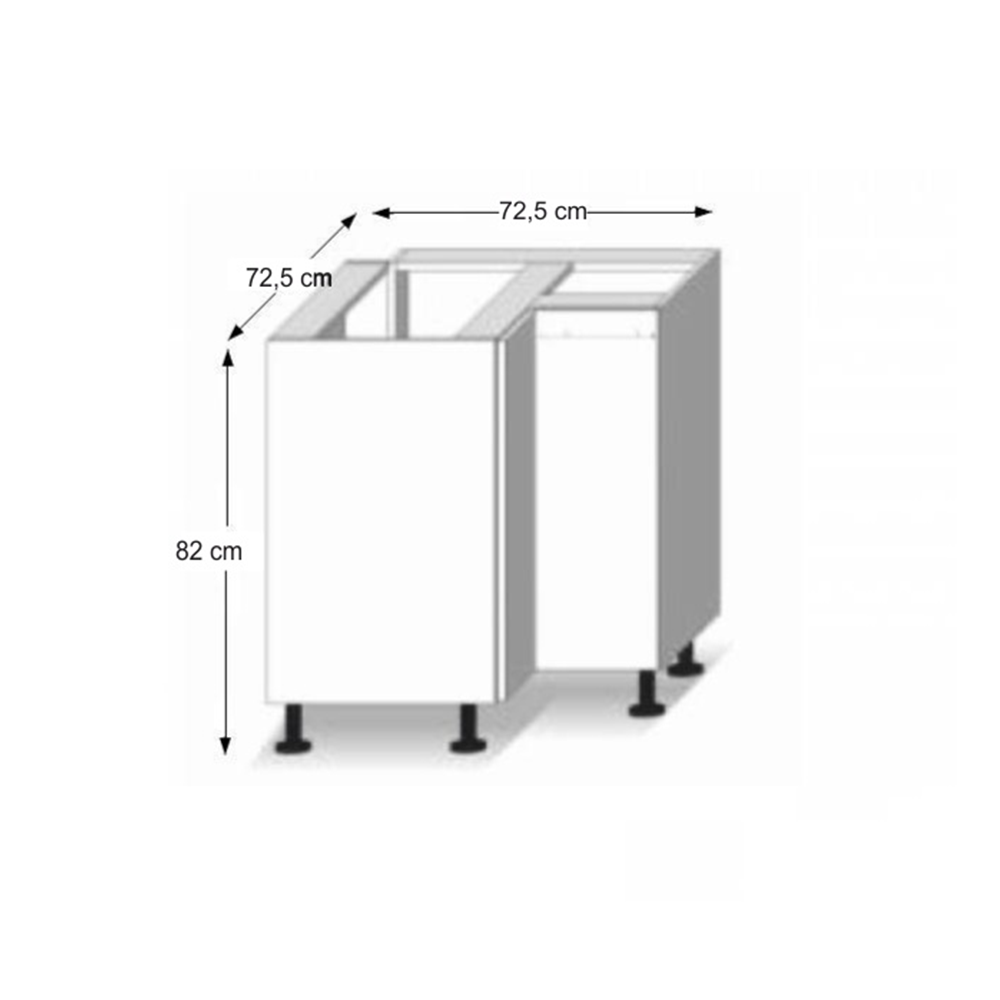 Dulap inferior de colţ, stejar sonoma, LINE