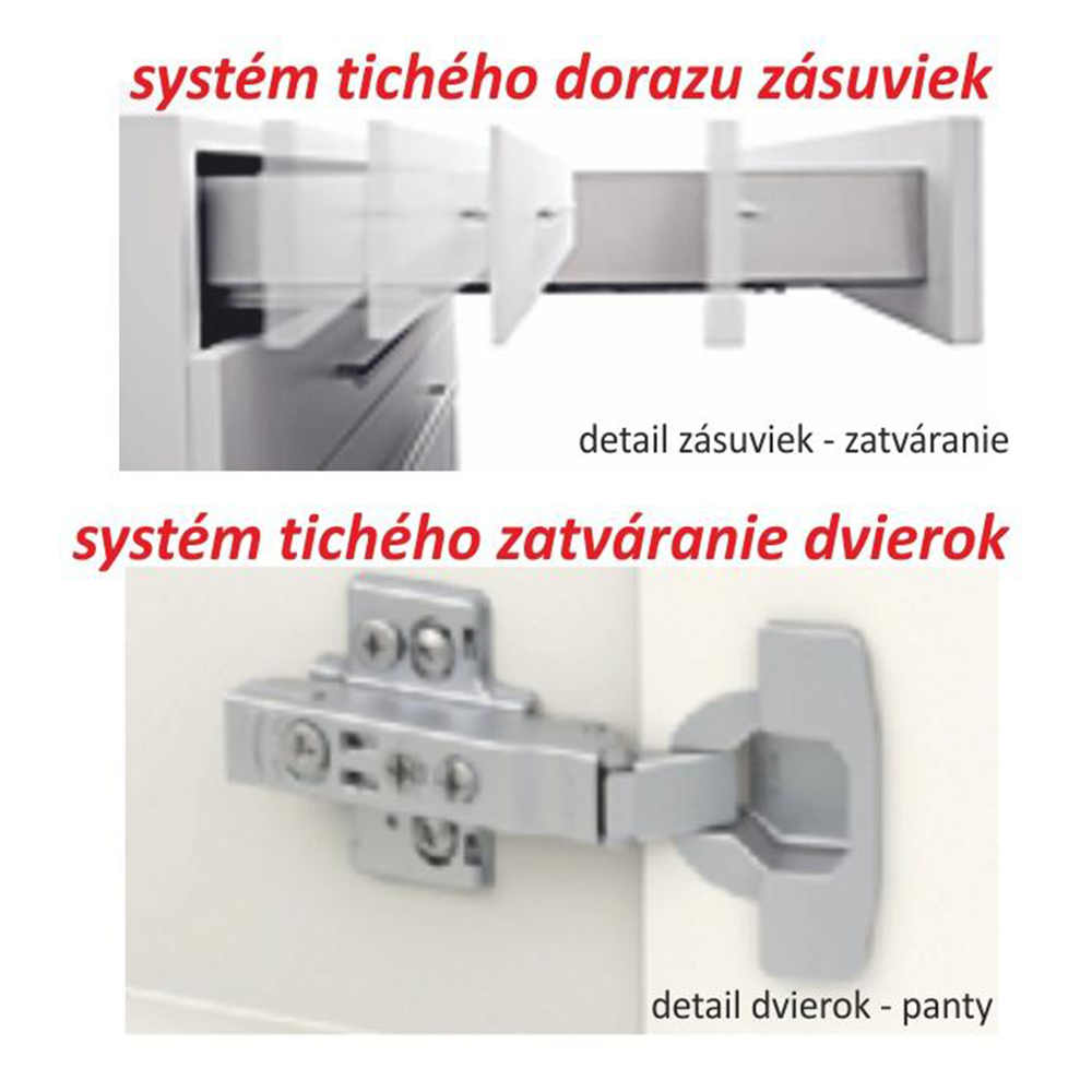 Dulap superior, stejar sonoma/alb super luciu HG, dreapta, LINE ALB