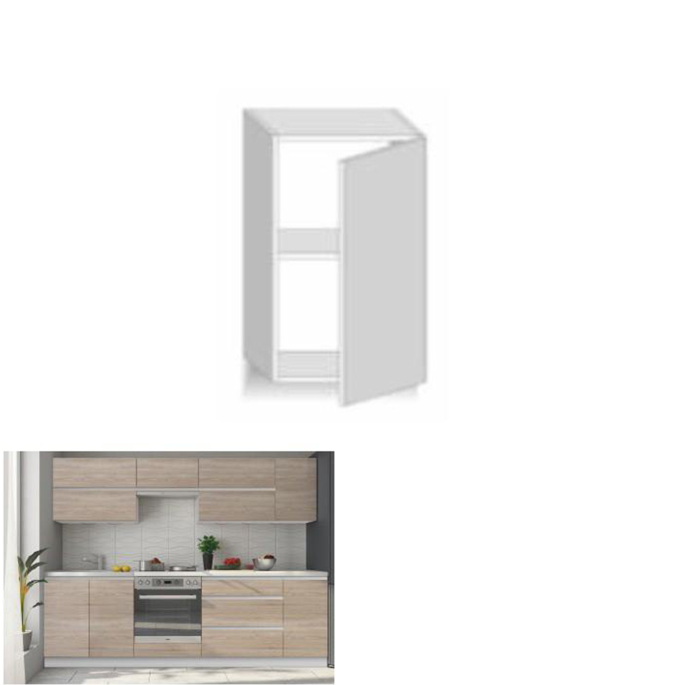 Dulap superior cu uşă verticală, stejar sonoma, dreapta, LINE