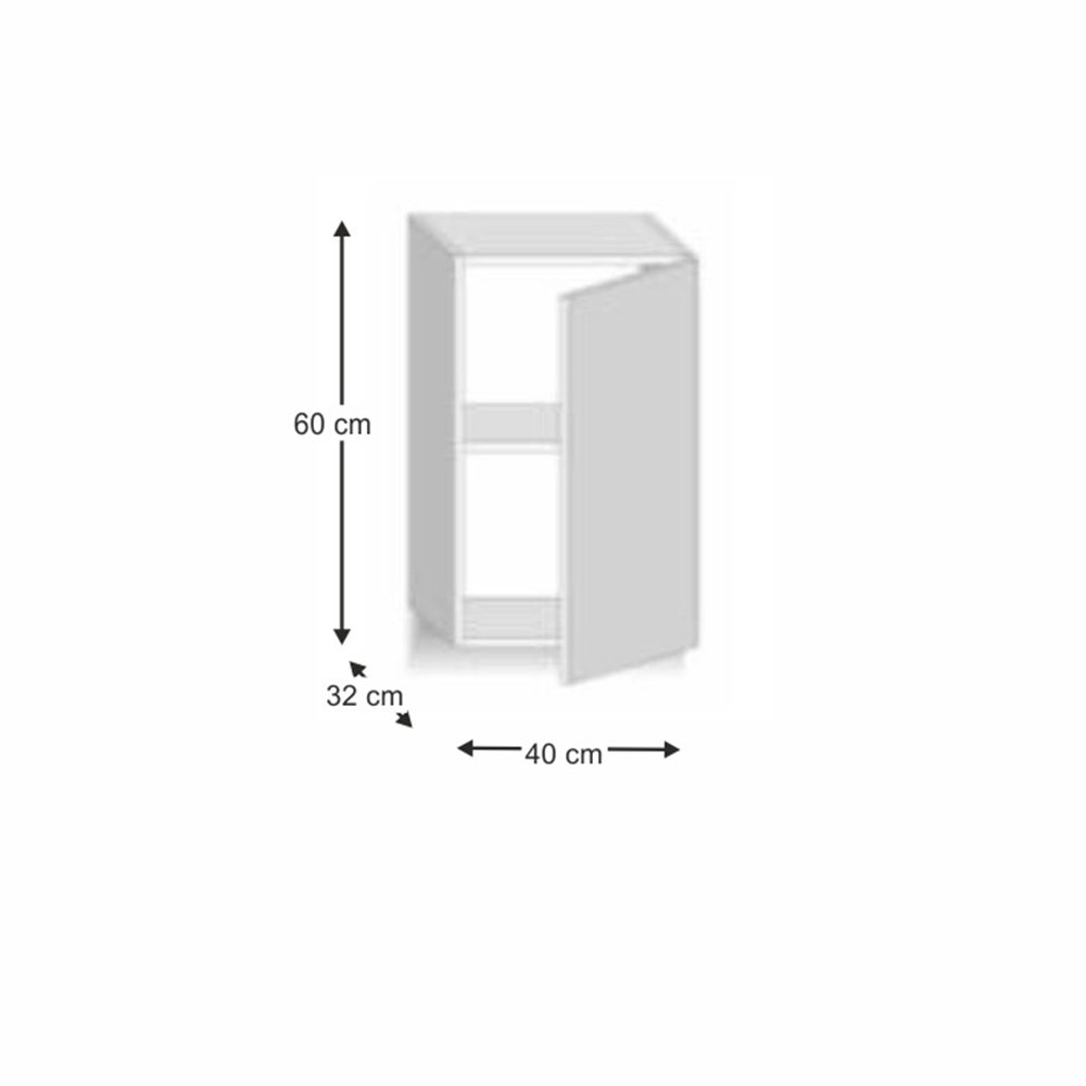 Dulap superior cu uşă verticală, stejar sonoma, dreapta, LINE