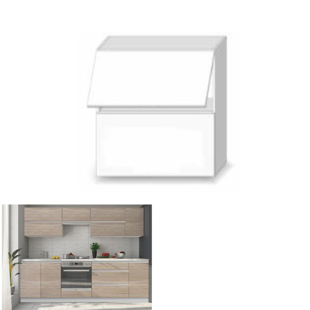 Dulap superior cu 2 uşi orizontale, stejar sonoma, LINE G60 U