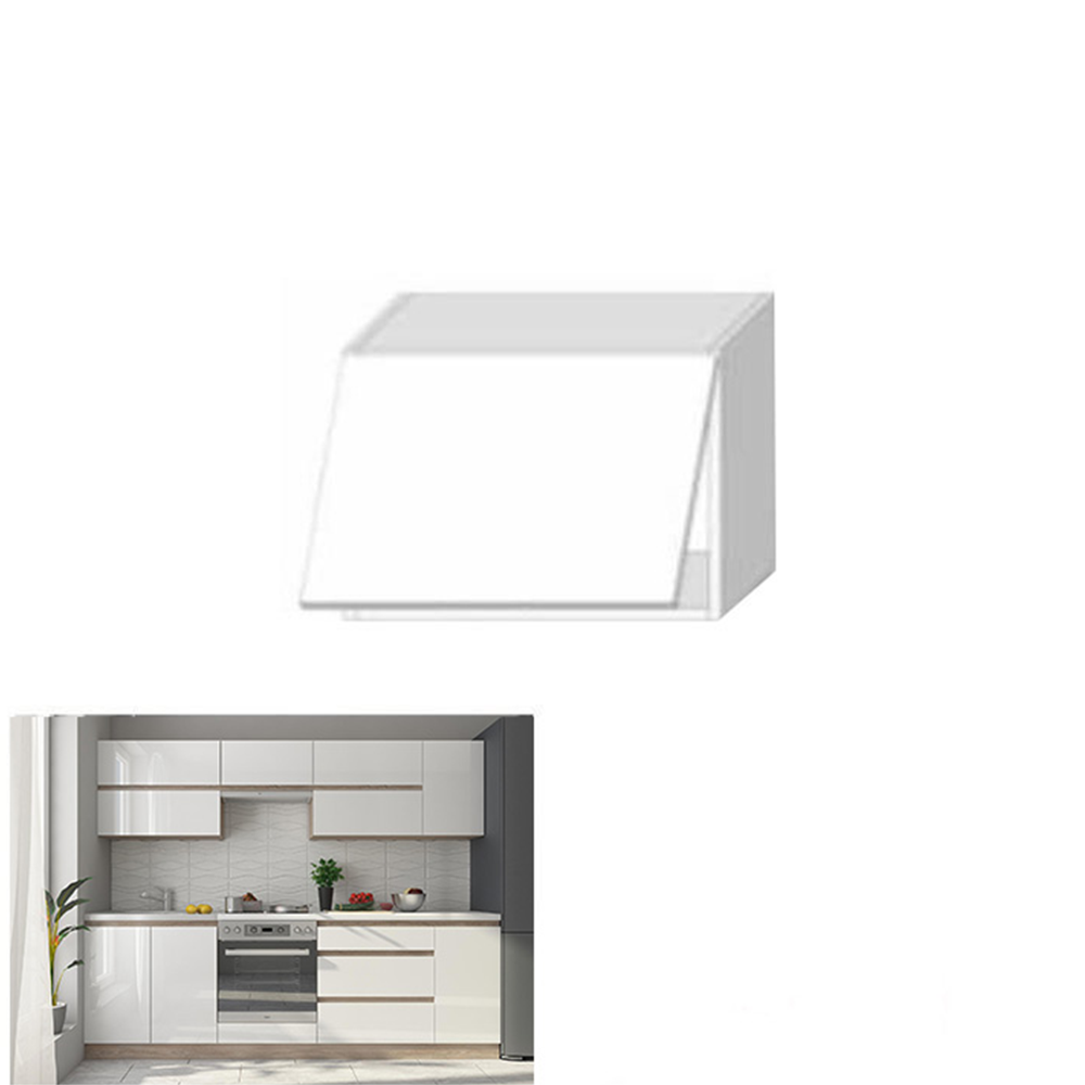 Dulap superior cu uşă orizontală, alb super luciu HG, LINE ALB