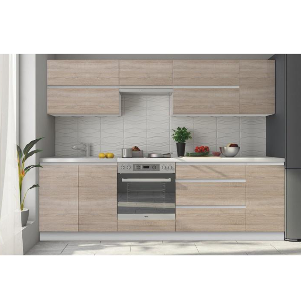 Dulap superior cu 2 uşi orizontale, stejar sonoma, LINE G60 U