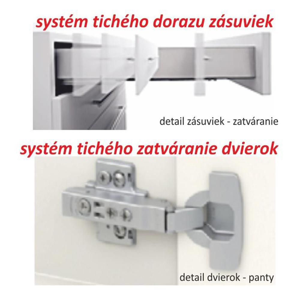 Set bucatarie 2,6 m, alb/stejar sonoma, LINE