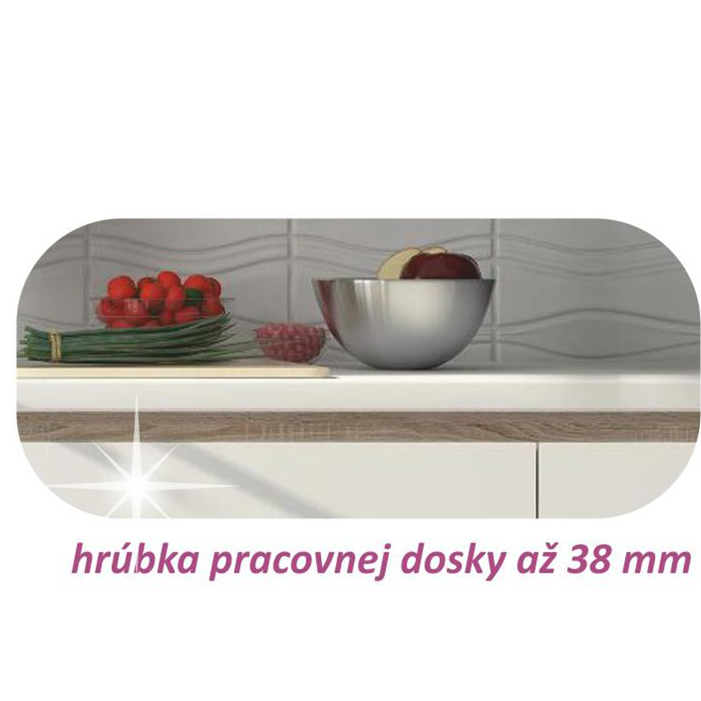 Dulap inferior, alb super luciu HG, dreapta, LINE ALB