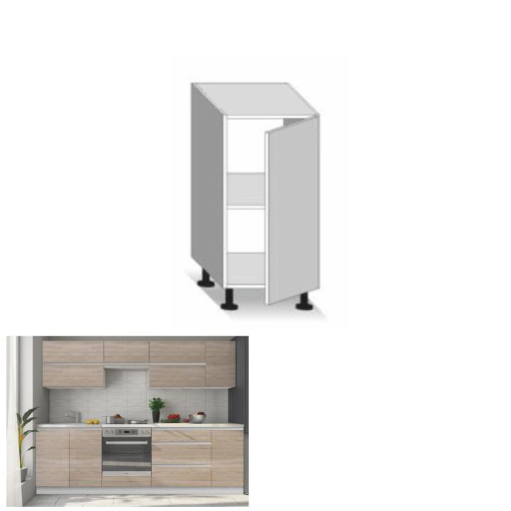 Dulap inferior cu uşă, stejar sonoma, dreapta, LINE