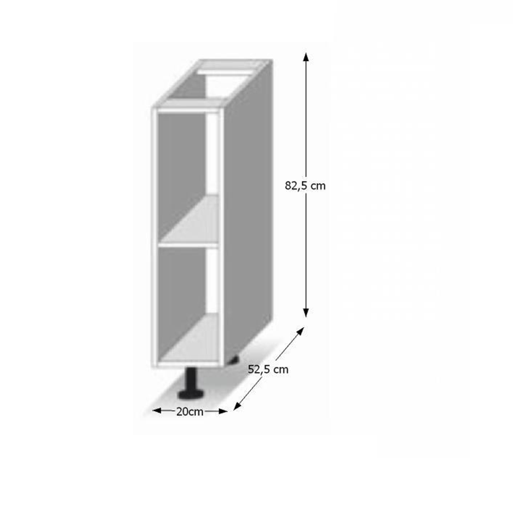 Etajeră inferioară cu 1 raft , alb, LINE
