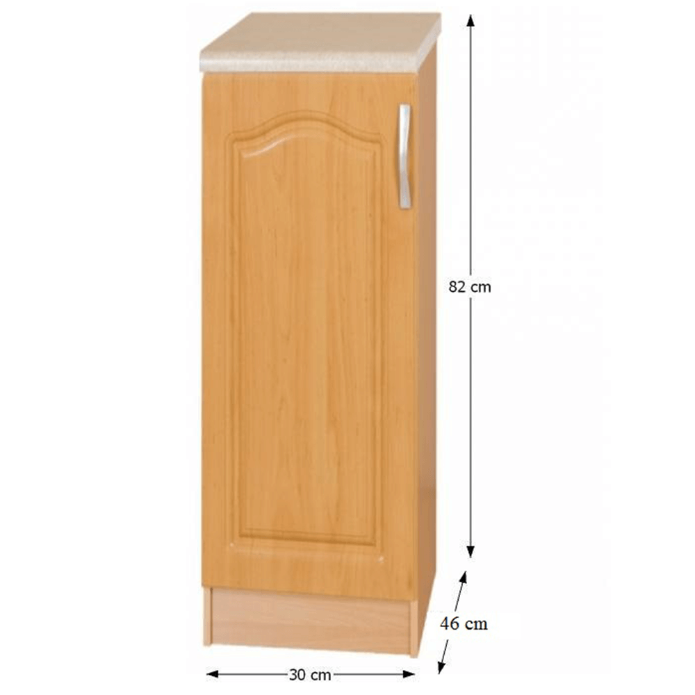 Dulap bucătărie, arin, de stânga, LORA MDF NEW KLASIK S31