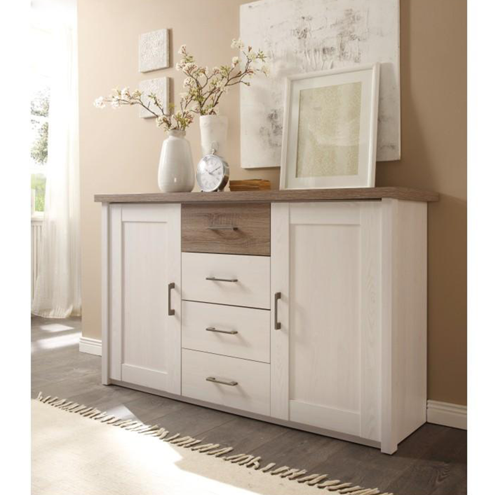 Scrin, pin alb/stejar sonoma trufă, LUMERA