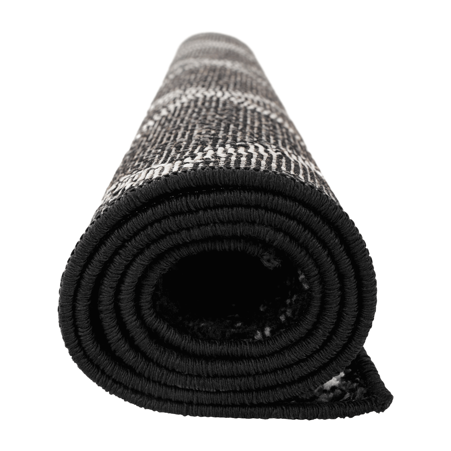 Covor, negru/model, 67x120 cm, MATES TYP 1