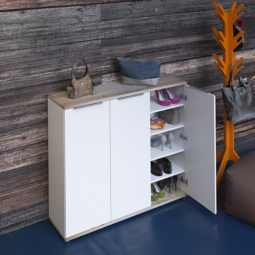 Dulap încălţâminte, alb / stejar artizan, MODINI TYP 2