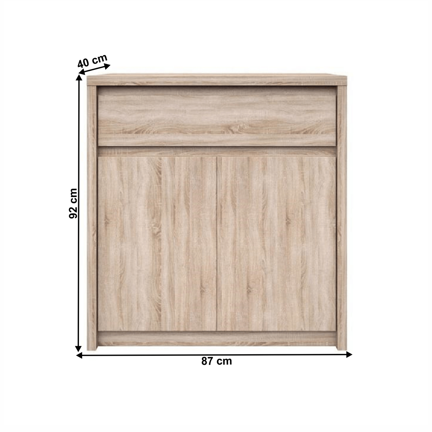 Comodă TYP 9, PAL melaminat, stejar sonoma, NORTY