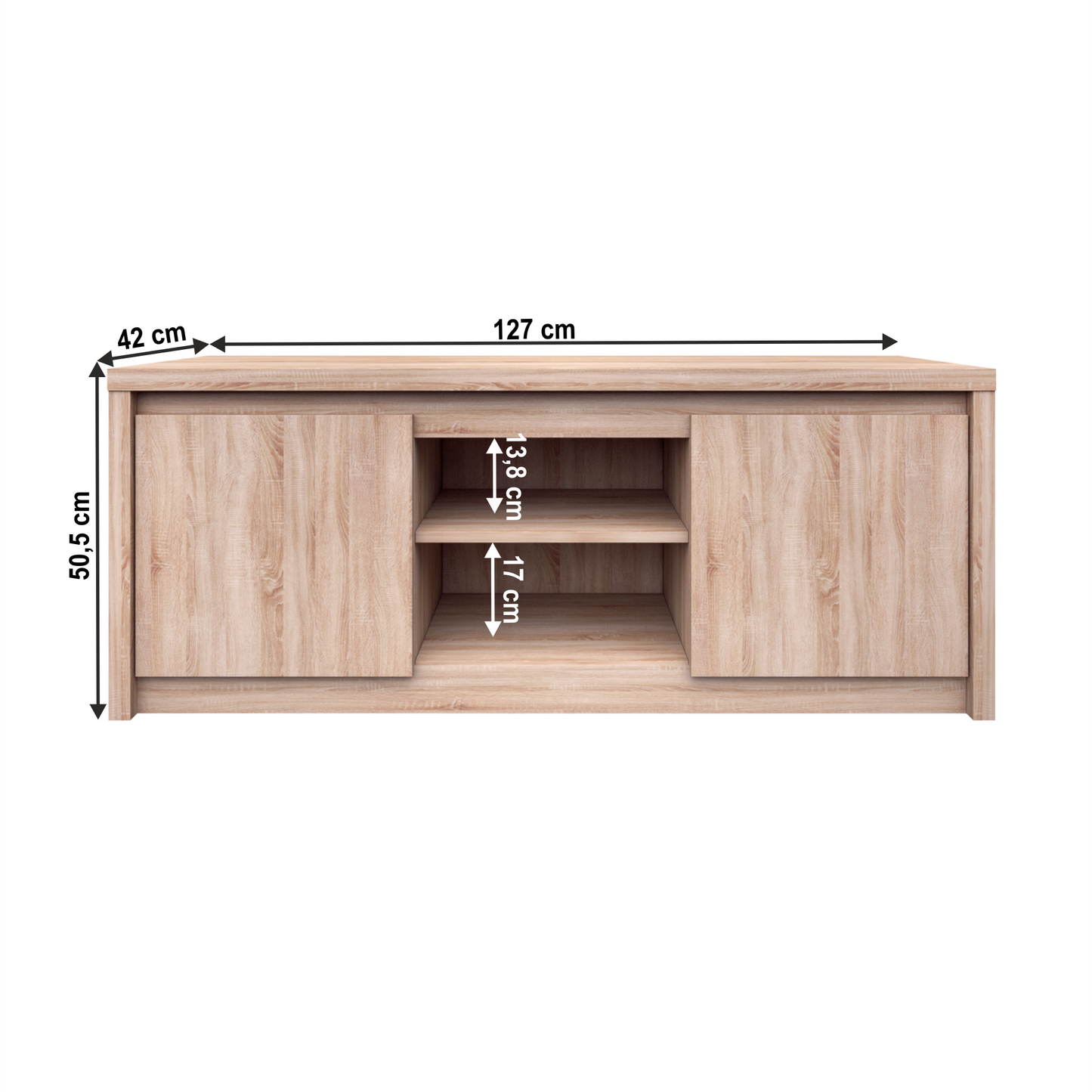 Comodă TV, PAL melaminat, stejar sonoma, NORTY