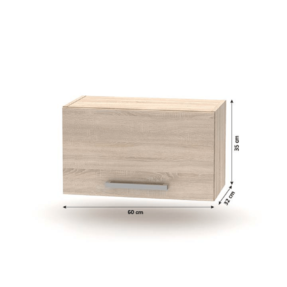 Dulap superior cu digestor 1DV, stejar sonoma, NOVA PLUS NOPL-011-OH